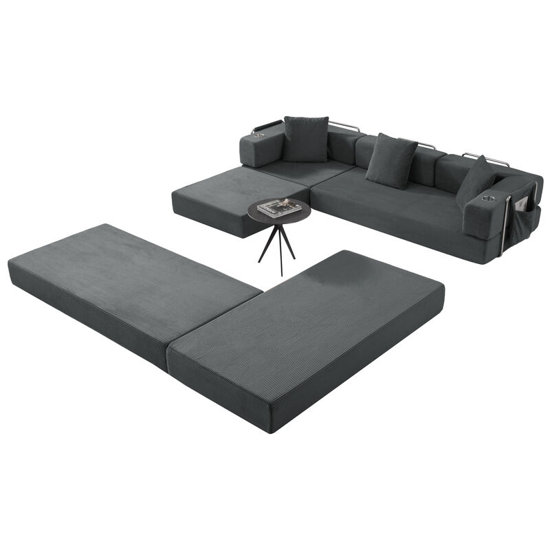 Mernri 108'' Modular Sectional Sleeper Sofa image number 2