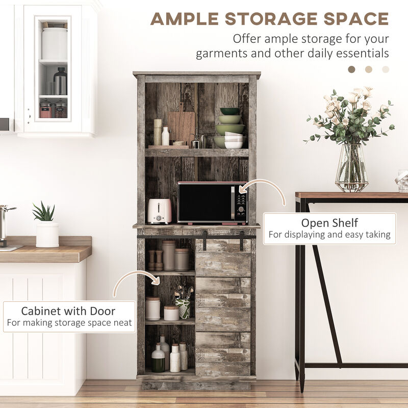 Hivvago Kitchen Storage Cabinet with Adjustable Shelves image number 3