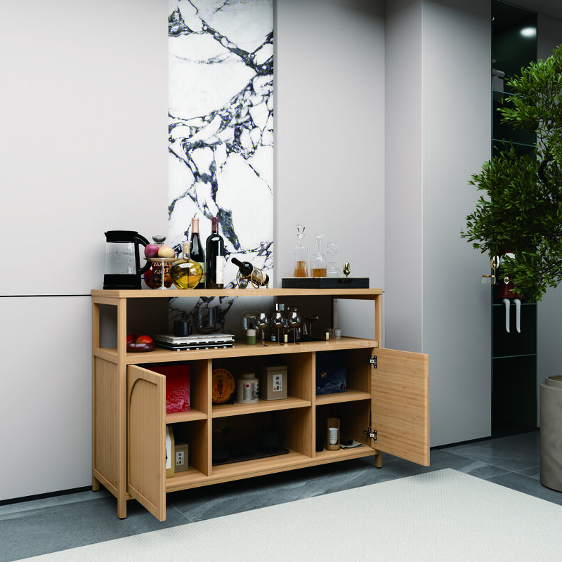 TATEUS Storage Sideboard 2 Doors Magnetic, 4 Shelves image number 2