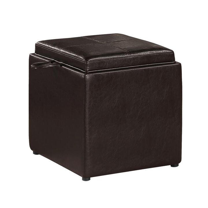 Convience Concept, Inc. Park Avenue Single Ottoman with Stool and Reversible Tray