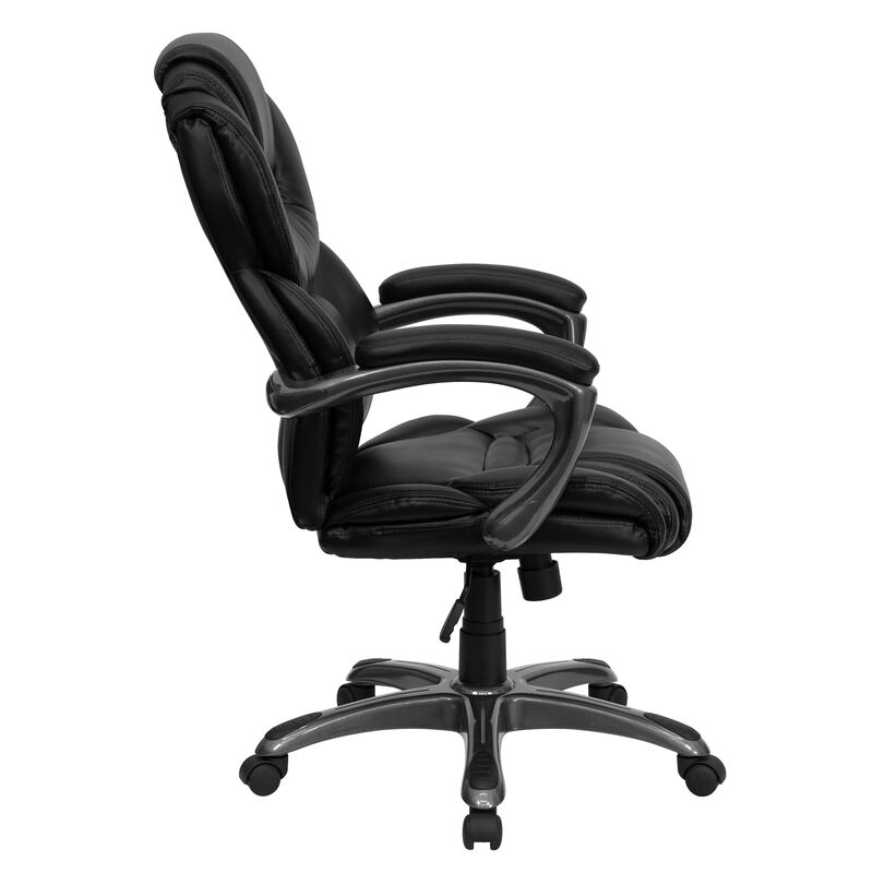 Stella High Back Brown LeatherSoft Executive Swivel Ergonomic Office Chair with Arms image number 6