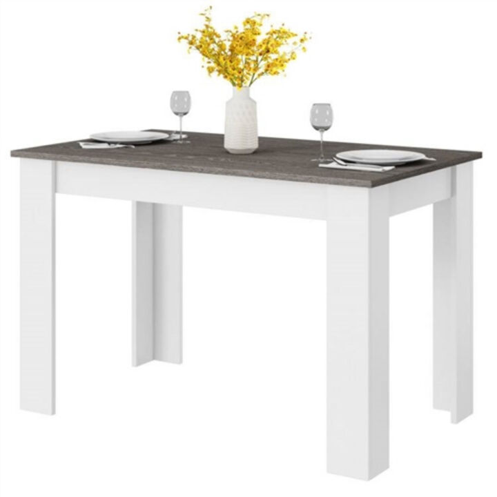 Stylish White-Legged Kitchen Dining Table & Computer Desk &ndash; Space-Saving Elegance