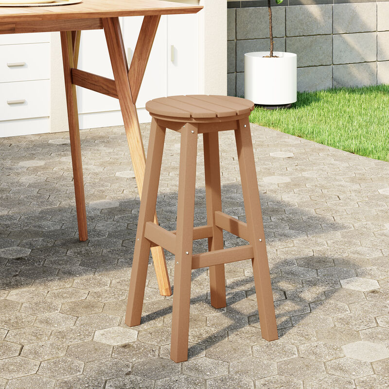 WestinTrends 29" HDPE Outdoor Patio Round Bar Stool