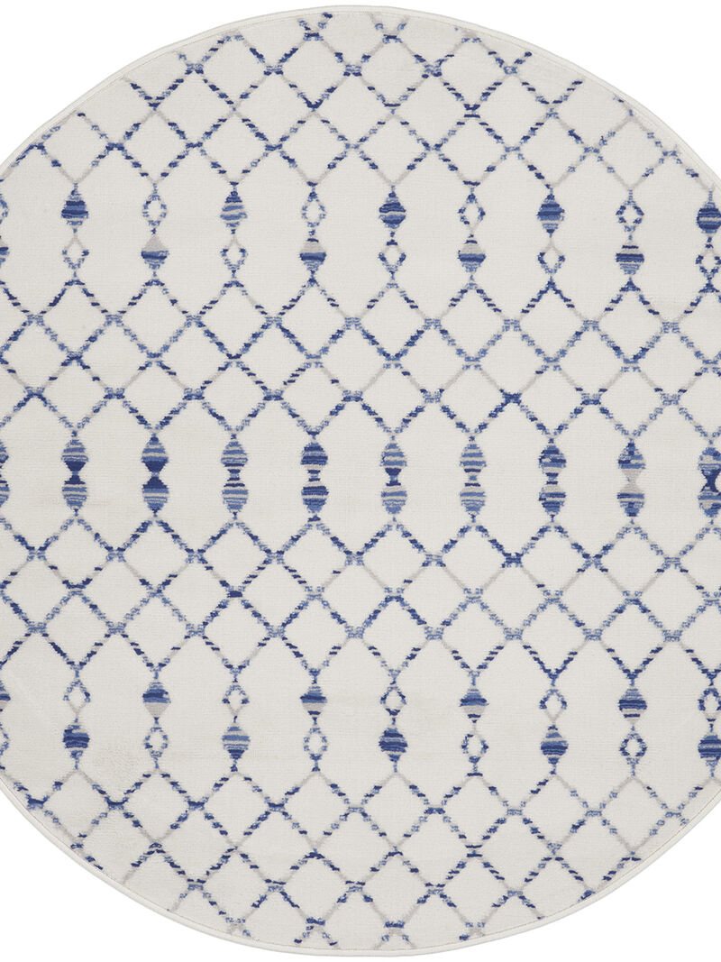 Whimsicle WHS02 Ivory 5' x Round Rug