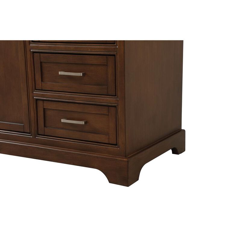 Elegant Kitchen and Bath 60 inch Single bathroom vanity in teak