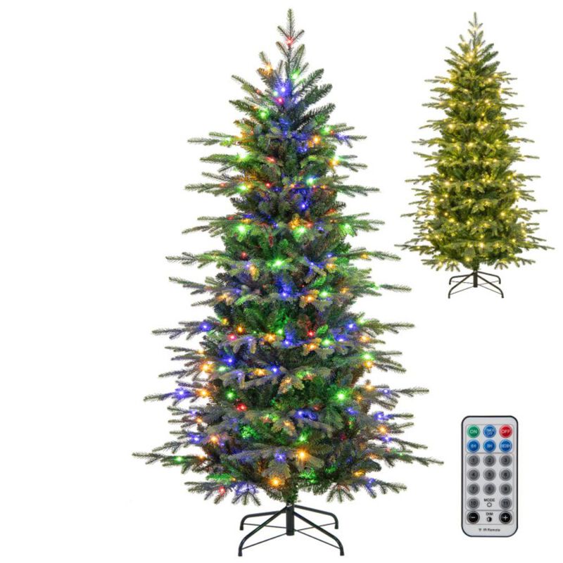 Hivvago Pre-Lit Artificial Christmas Tree with Warm White LED Lights