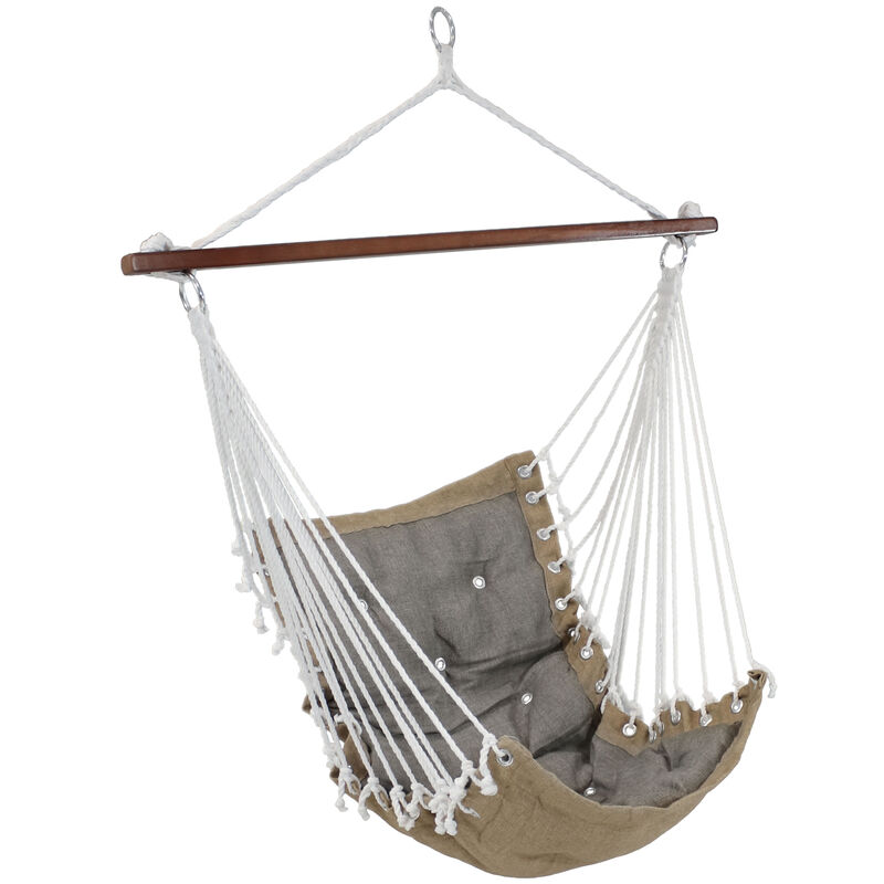 Sunnydaze Polyester Fabric Victorian Hammock Chair with Cushion