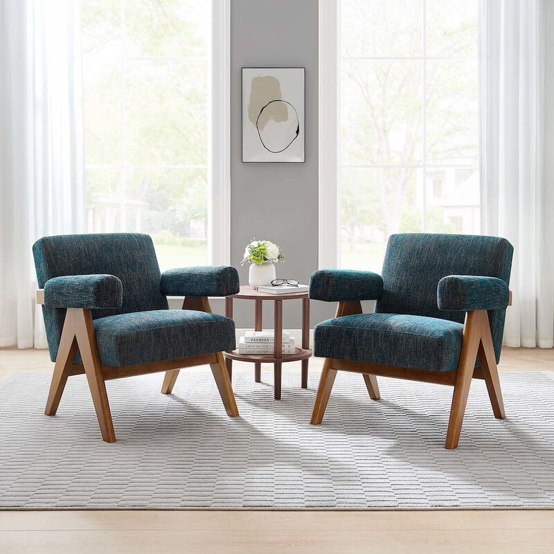 Lyra Fabric Armchair Set of 2 image number 8