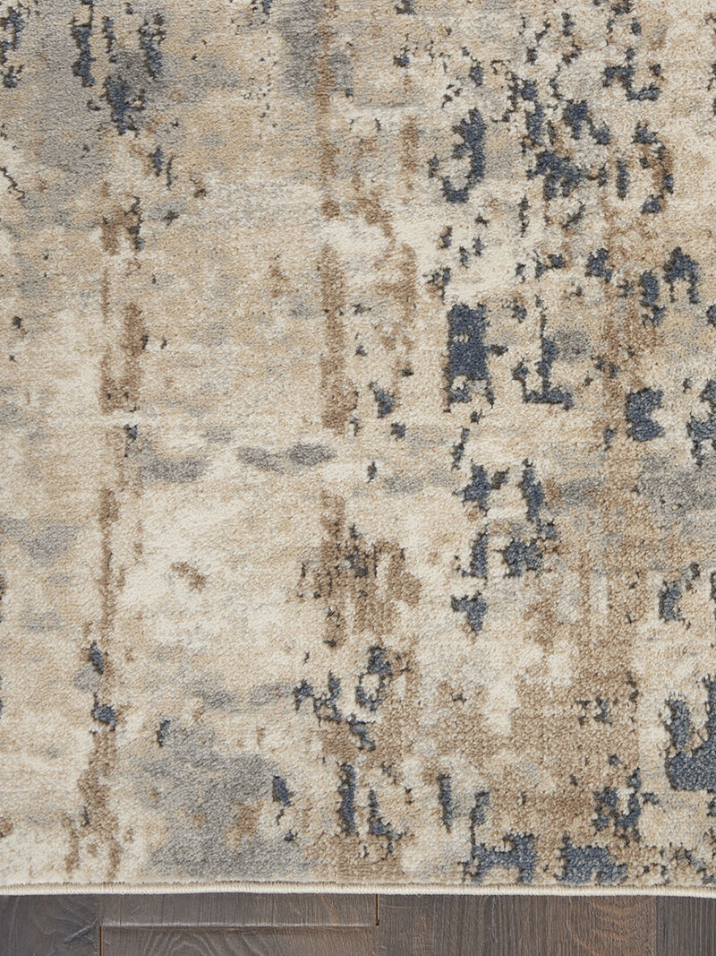 Quarry QUA01 Beige/Gray 5'3" x Round Rug image number 2