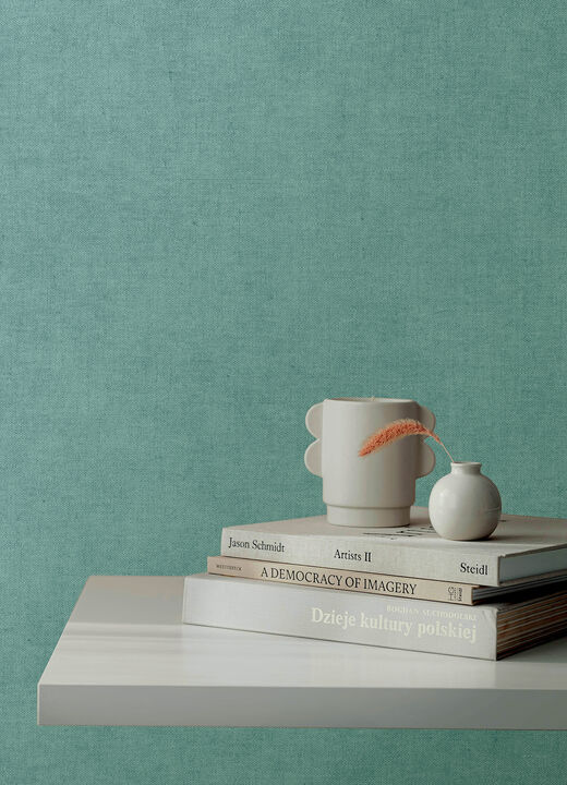 Nuovo Light Blue Faux Linen Wallpaper (Set of 2)