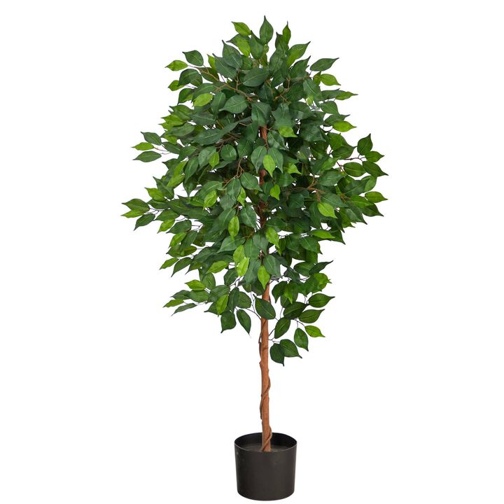 Nearly Natural 4-ft Ficus Artificial Tree