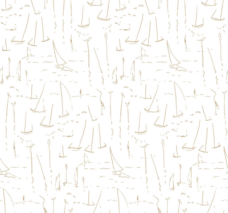 Vermillion Coast Gold Wallpaper