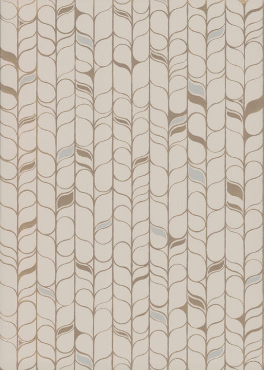Perfect Petals Beige & Gold Wallpaper