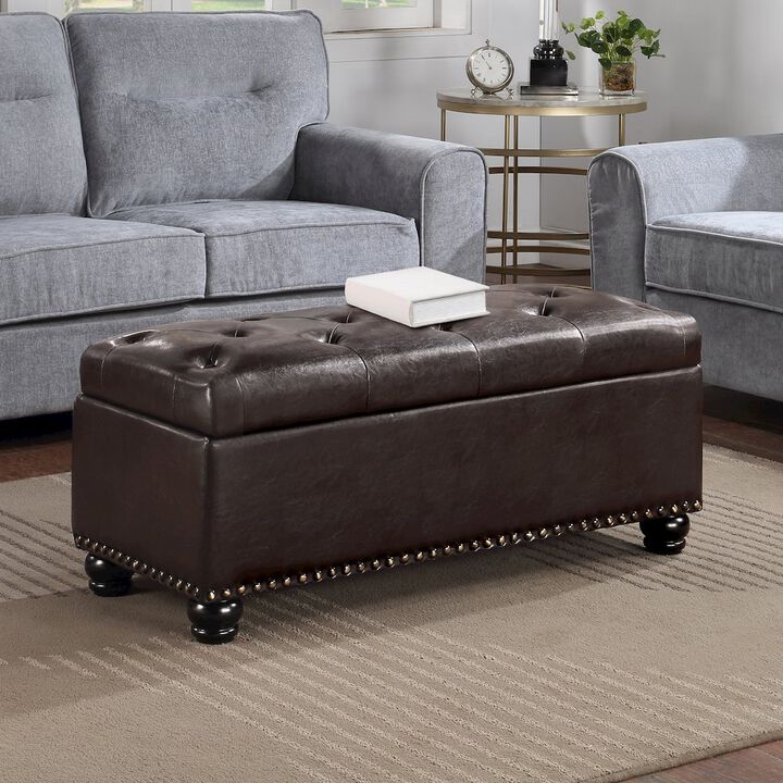 Convenience Concepts Designs4Comfort 9th Avenue Storage Ottoman Bench