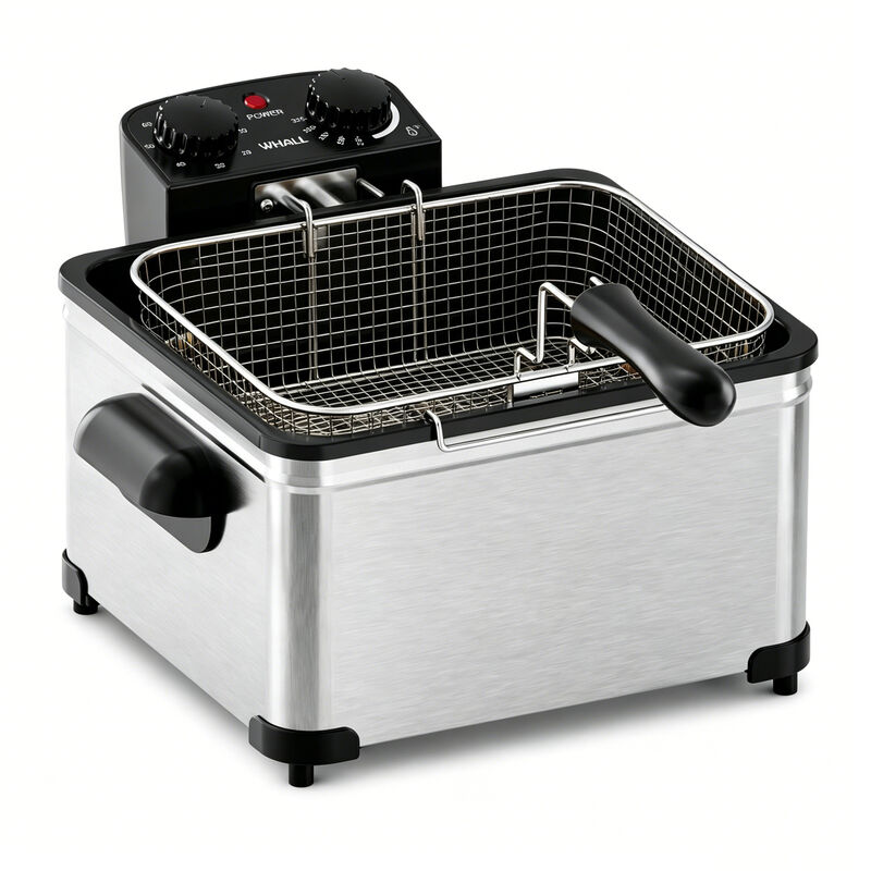 WHALLULTRA 5.3QT Electric Deep Fryer, 1700W Stainless Steel Oil Fryer with Triple Baskets, Adjustable Temperature,Perfect for Family Meals and Parties image number 0