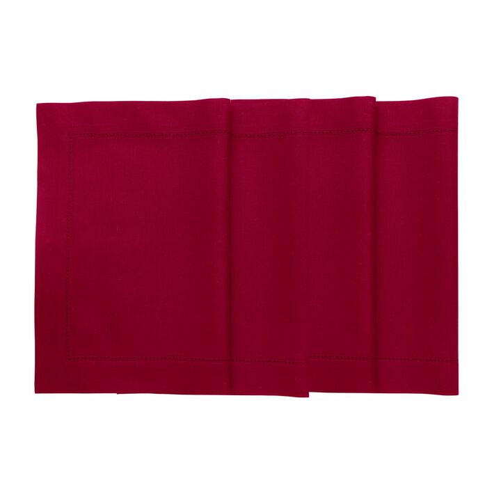 Cotton Linen Placemats - Cotton Linen Hemstitch (Set of 4)