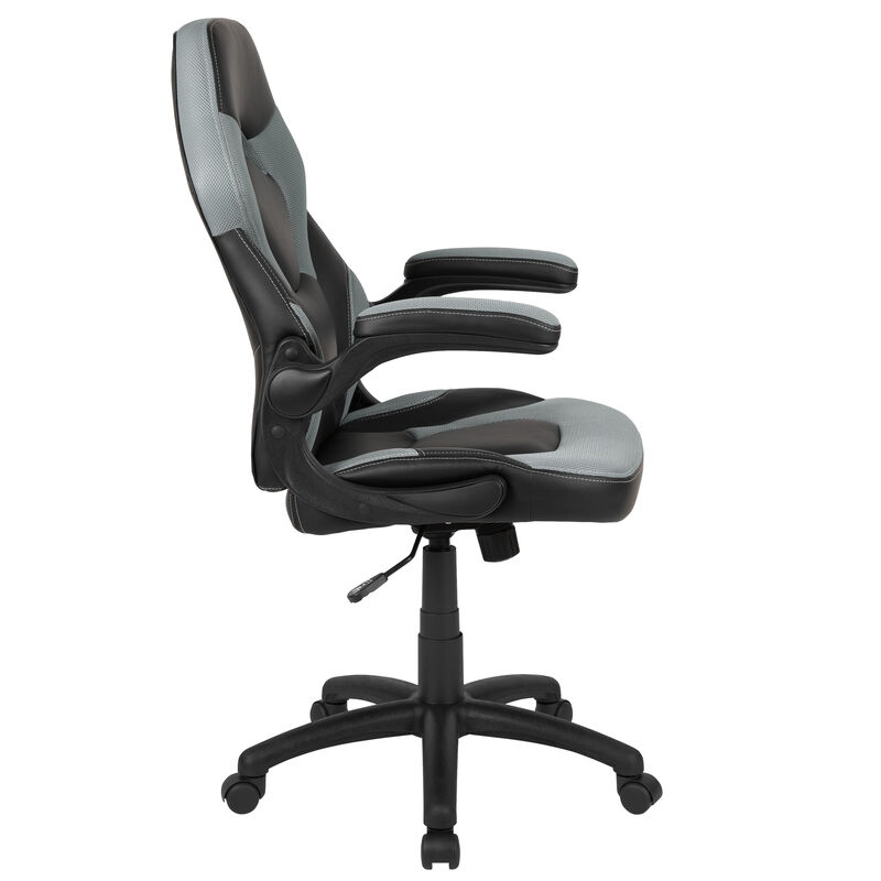 X10 Gaming Chair Racing Office Ergonomic Computer PC Adjustable Swivel Chair with Flip-up Arms, / LeatherSoft image number 7