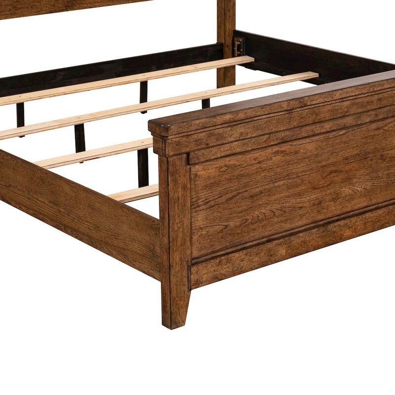Liberty Furniture Carolina Park King Panel Bed Transitional  - Amber Brown image number 8