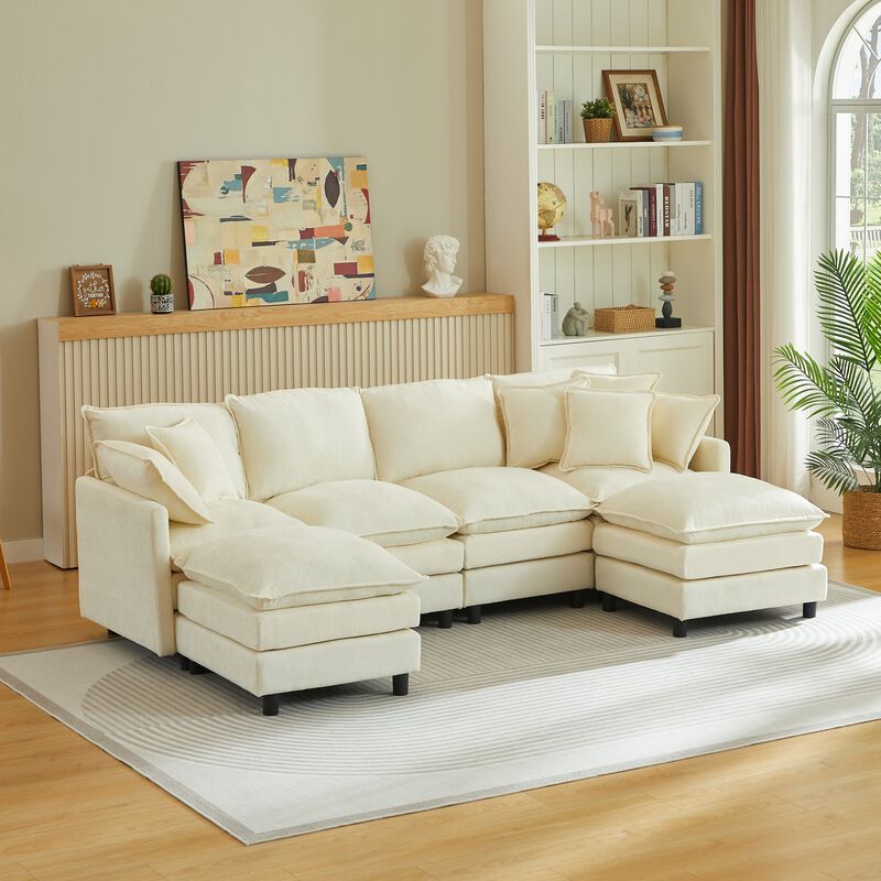Cusppo Chenille Cloud Modular Sectional Sofa image number 2
