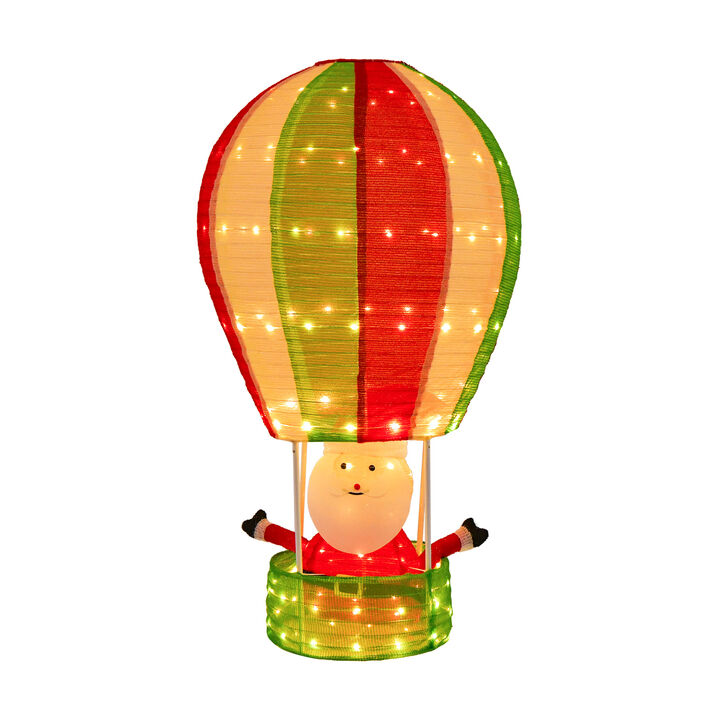 4.5 Feet Christmas Santa Claus with Hot Air Balloon