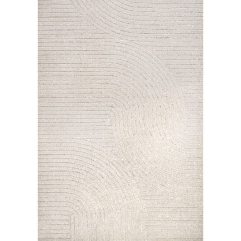 Hallie High-Low Minimalist Curve Geometric Indoor/Outdoor Area Rug