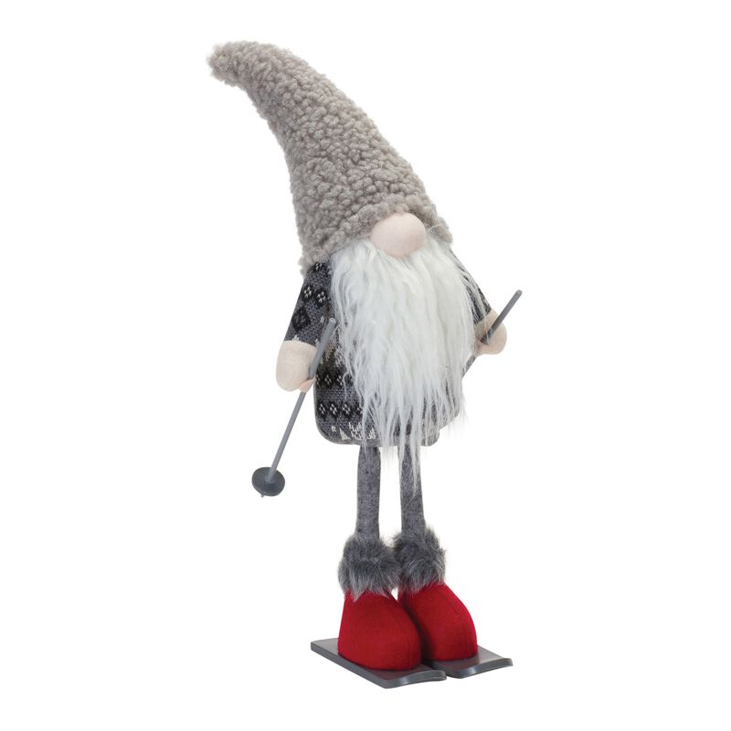 Gnome on Skis for Playful Holiday Decor and Winter-Themed Christmas Accent (Set of 2)