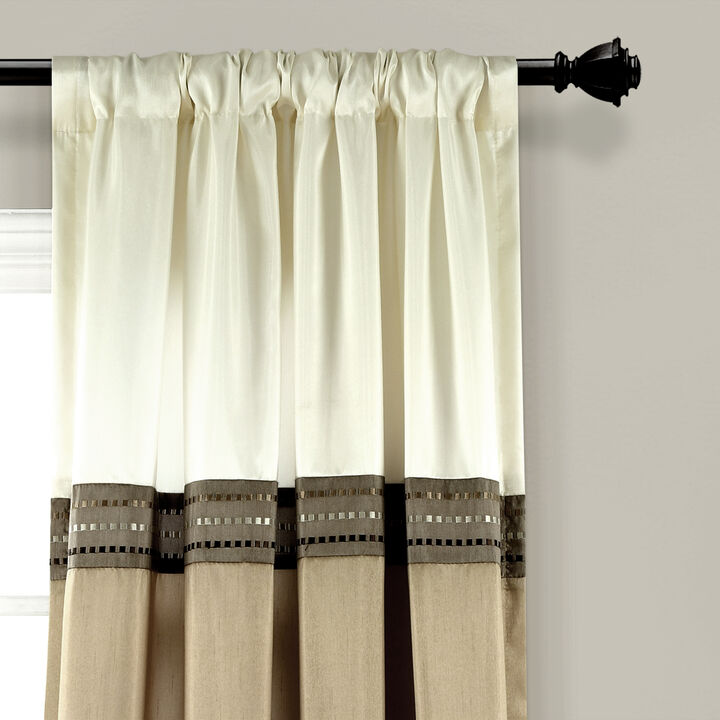 Terra Window Curtain Panels Beige/Ivory 54X84 Set