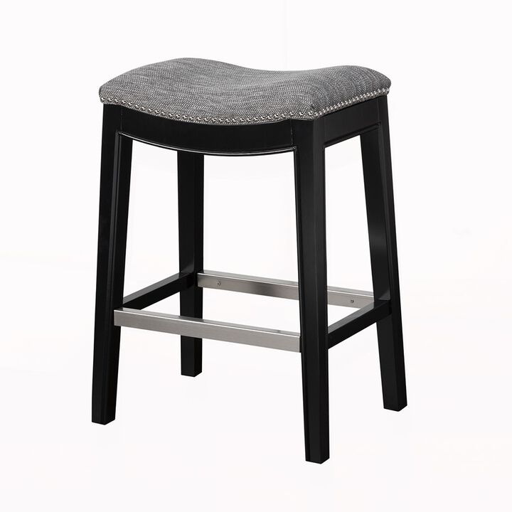 Gracie Mills Jerrell Modern Backless Saddle Counter Stool