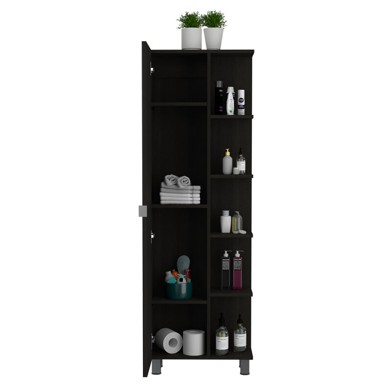 Venus Mirror Linen Single Door Cabinet image number 4