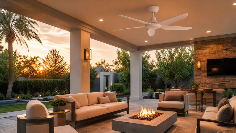 ENLIGHT 52" Smart DC Ceiling Fan with Light, IP66 Outdoor/Coastal Rated, Matter Smart Home Integration, 5 Blades image number 5