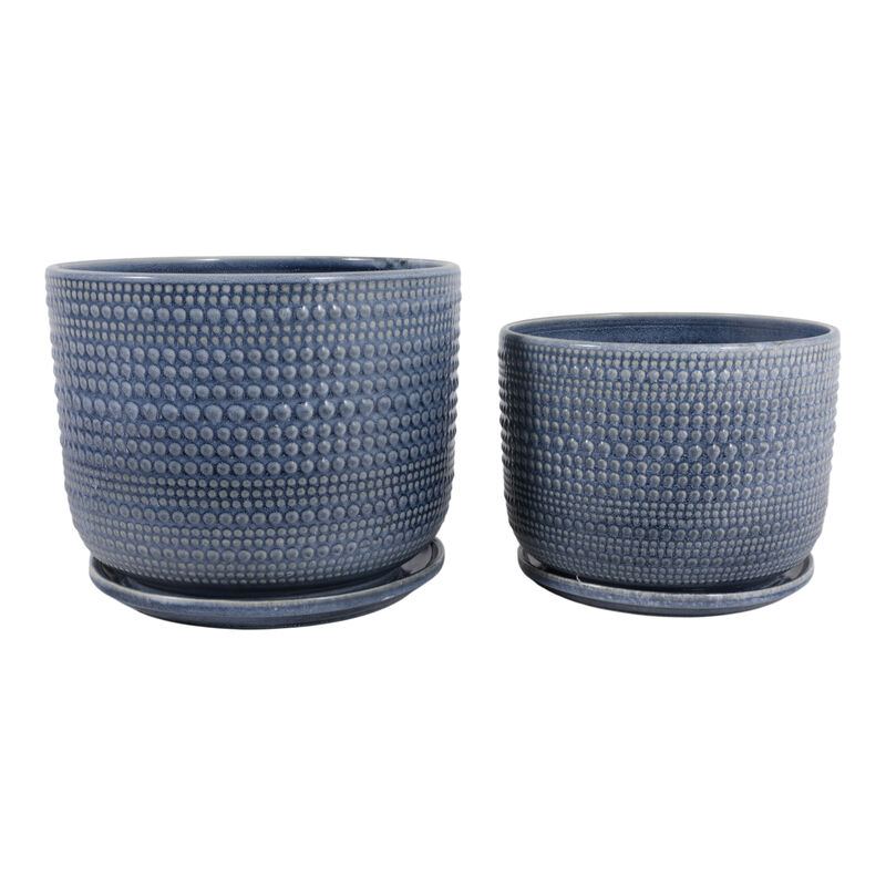 S/2 10/12" Textured Planter image number 2