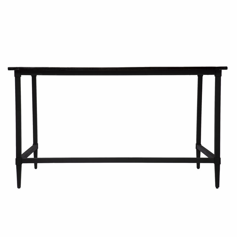 HomeRoots 53" Black Wood Sled Writing Desk image number 2