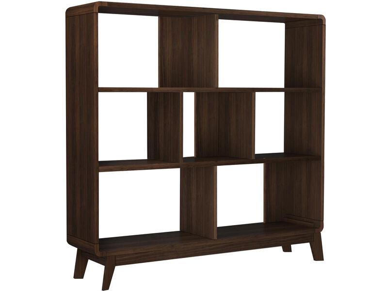 Leva Scandinavian Style Bookcase with 7 Open Cubbies image number 5