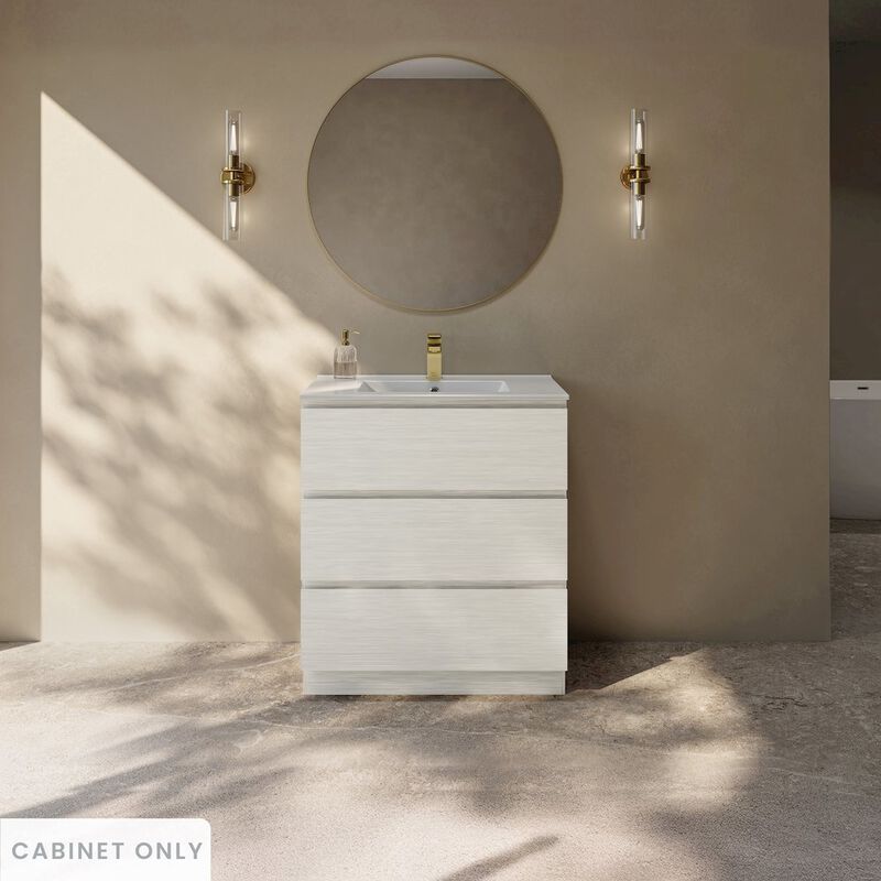 Liberte 30" Freestanding Bathroom Vanity Cabinet without Top in White Oak image number 1