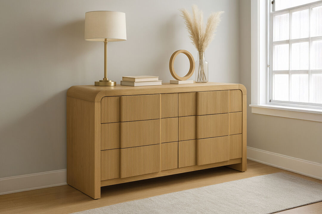 Meridian Furniture Fluted Natural Dresser