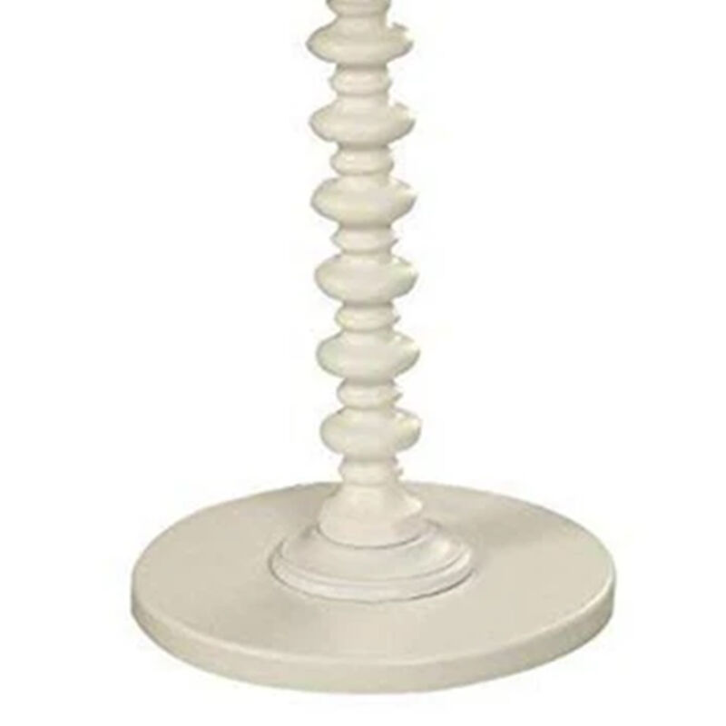 Astonishing Side Table With Round Top, White image number 3