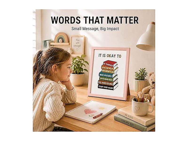 Classroom Signs Wall Art Okay Feel Poster Kids Social Emotional Learning Decor image number 2