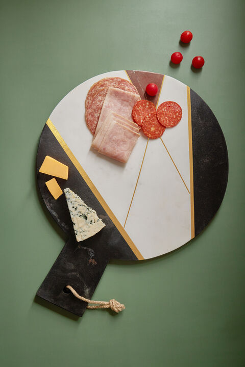 Sardinia Marble & Gold Cheese Board - Large