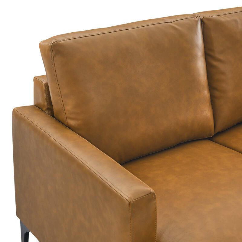 Evermore Vegan Leather Sofa Brown EEI-6049-TAN