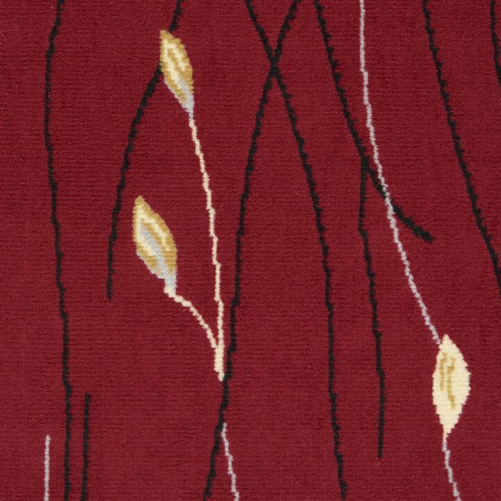 HomeRoots Floral Vines Runner Rug