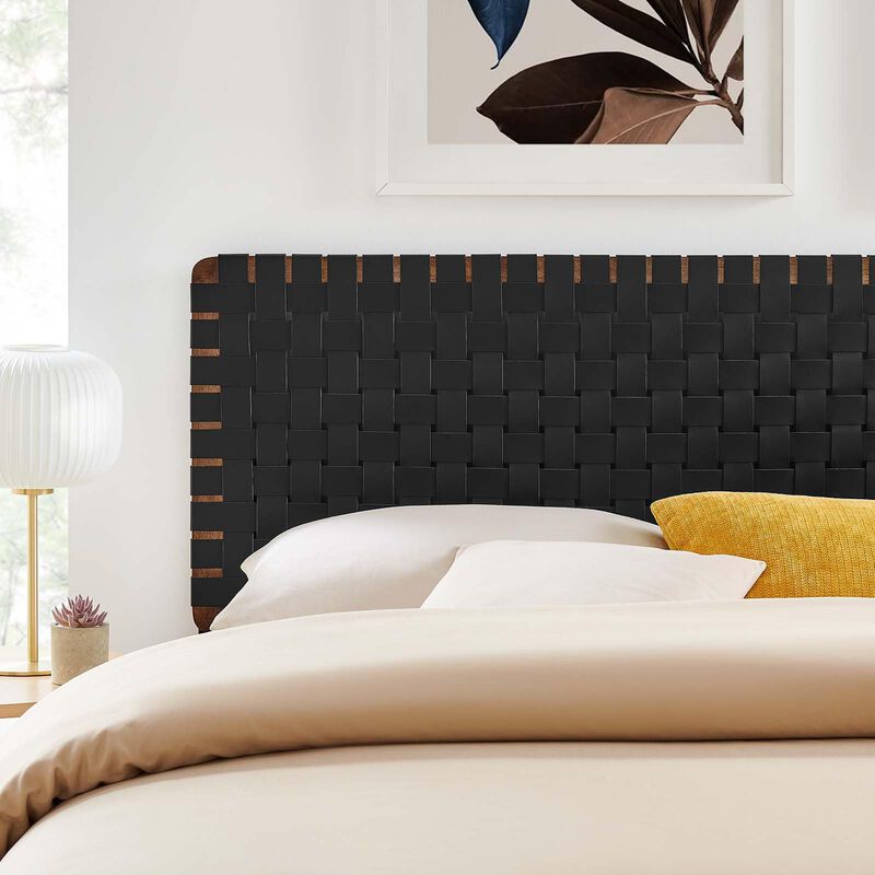 Sparta Weave Vegan Leather King Headboard image number 4