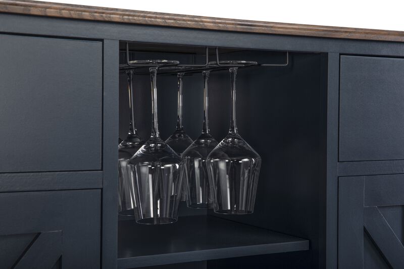 FESTIVO 47 in. Modern X-Door Wine Cabinet w/ Built-in Wine Rack