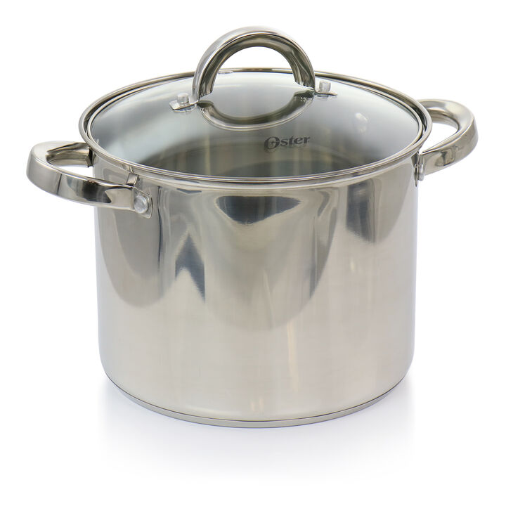 Oster Sangerfield 5 Quart Stainless Steel Pasta Pot with Steamer Insert and Basket