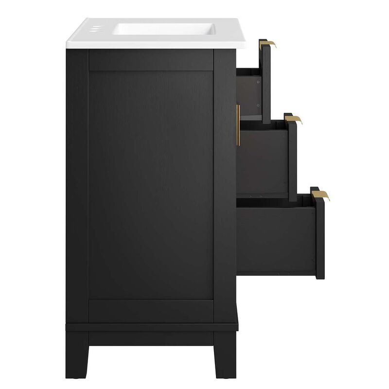 Modway Dixie 36&rdquo; Solid Wood Bathroom Vanity Cabinet