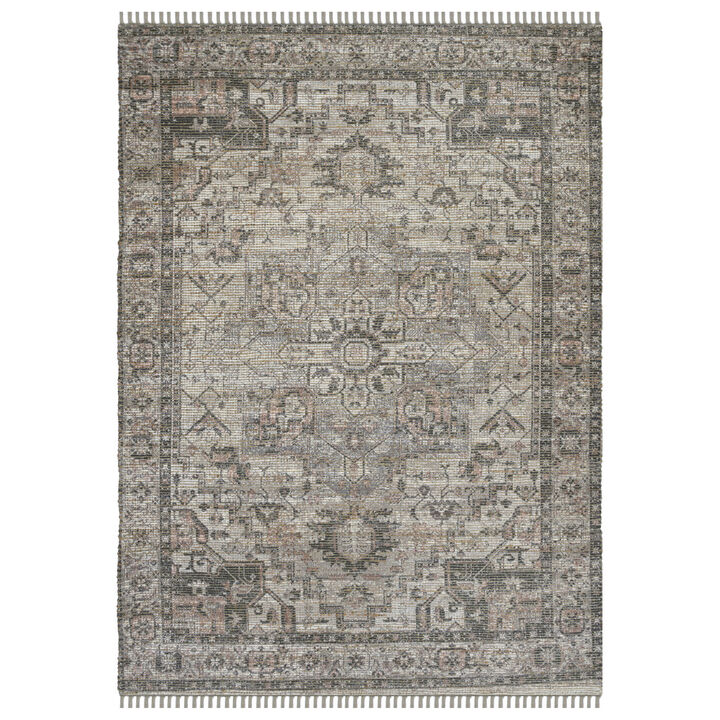 HomeRoots Oriental Hand Woven Area Rug With Fringe