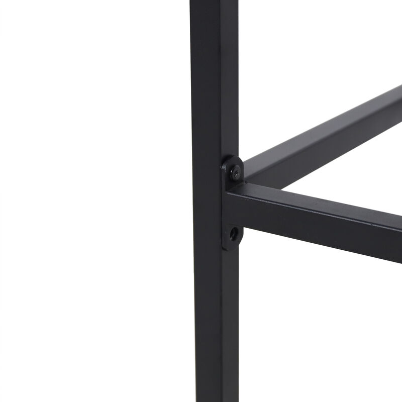 Merax Noe Outdoor Industrial Acacia Wood Bar Stools (Set of 2)