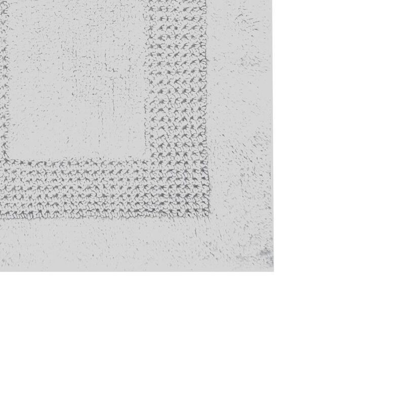 Extremely Absorbent Cotton Bath Rug 24" x 40" White by Perthshire Platinum Collection