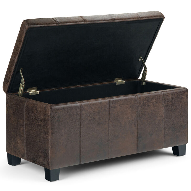 Simpli Home Dover Storage Ottoman Bench image number 4