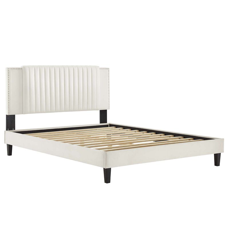Modway - Zahra Channel Tufted Performance Velvet Full Platform Bed image number 4