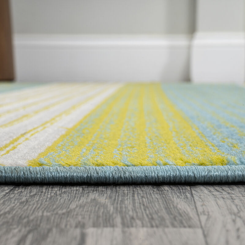 Duxbury Gradient Ticking Striped Area Rug